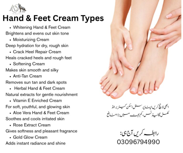 Custom Formulation of Hand & Feet Creams
